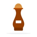 Salt shaker vector flat material design isolated object on white background. Royalty Free Stock Photo
