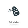 Salt shaker vector icon on white background. Flat vector salt shaker icon symbol sign from modern gastronomy collection for mobile