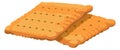 Salt squared biscuit pile. Cartoon cookie icon