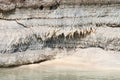 Salt stalactites, dead sea, jordan Royalty Free Stock Photo