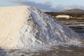 Salt storage on a lava area