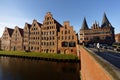 Salt storehouses and Holsten Gate in Lubeck, Germany