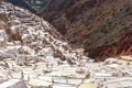 Salt Terraces known as `Salineras de Maras`, Peru Royalty Free Stock Photo