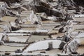 The salt terraces of Maras Cusco the snowcapped Salkantay Andes mountain peak in the background, Sacred Valley of the Inca, Royalty Free Stock Photo