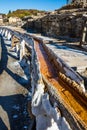 Salt valley of AÃÂ±ana, old salt mine from Alava, Basque Country, Spain