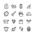 Salt vector line icons set