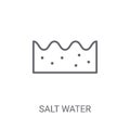 salt water icon. Trendy salt water logo concept on white backgro