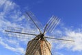 Salt windmill traditional Formentera Royalty Free Stock Photo