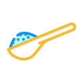 salt wooden spoon color icon vector illustration