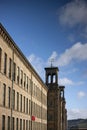 Saltaire, Bradford, West Yorkshire. October, 2013, View of Salts Mill, a UNESCO world heritage site and gallery Royalty Free Stock Photo