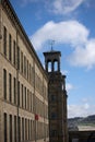 Saltaire, Bradford, West Yorkshire. October, 2013, View of Salts Mill, a UNESCO world heritage site and gallery Royalty Free Stock Photo