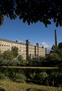 Saltaire, Bradford, West Yorkshire. October, 2013, View of Salts Mill, a UNESCO world heritage site and gallery Royalty Free Stock Photo