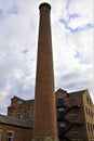 Brick chimney stack in Saltaire POV2, Saltaire, Shipley, Bradford, West Yorkshire. Royalty Free Stock Photo