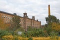 View of the Salt Mill, from Saltaire village, Shipley, Bradford, West Yorkshire.