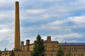 View from the bridge, of the Salt Mill, Shipley, Bradford, West Yorkshire.