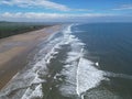 Saltburn-by-the-sea beach sea in England Royalty Free Stock Photo