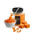 Salted Caramel Realistic Composition Royalty Free Stock Photo