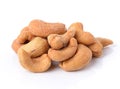 Salted cashew nut on white background Royalty Free Stock Photo