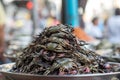 Salted crabs at a Thai Market