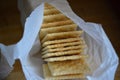 Salted crackers Royalty Free Stock Photo