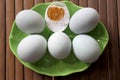 Telur Asin or Telor Asin or Salted Duck Egg Royalty Free Stock Photo