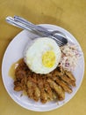 Salted egg rice Royalty Free Stock Photo