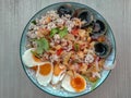 Salted Egg Salad and Spicy Century Eggs