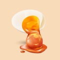 Salted egg yolk dripping Royalty Free Stock Photo