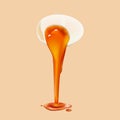 Salted egg yolk dripping Royalty Free Stock Photo