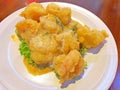 Salted Egg yolk Prawns Royalty Free Stock Photo