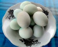 Salted eggs from marinated duck eggs