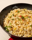 Salted fish fried rice is a dish of rice fried in a pan which produces a different taste because it is mixed with spices and Royalty Free Stock Photo