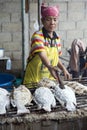 Salted fish on the grill, Thailand Royalty Free Stock Photo