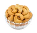 Salted Flavour Roasted Cashew Nut Snacks on White Background Royalty Free Stock Photo