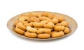 Salted Flavour Roasted Cashew Nut Snacks on White Background Royalty Free Stock Photo