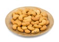 Salted Flavour Roasted Cashew Nut Snacks on White Background Royalty Free Stock Photo