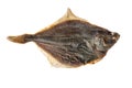 Salted flounder isolated on the white Royalty Free Stock Photo