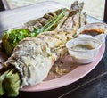 Salted grill snakehead fish Royalty Free Stock Photo