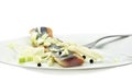 Salted herring on the plate Royalty Free Stock Photo