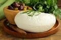 Salted milk cheese (feta cheese) Royalty Free Stock Photo