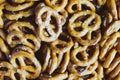 Salted mini pretzels texture