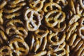 Salted mini pretzels texture