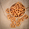 Salted pretzel snacks Royalty Free Stock Photo