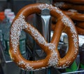 Salted Pretzel at street cart in New York Royalty Free Stock Photo