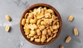 Salted Roasted Peanuts Bowl Royalty Free Stock Photo