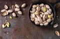 Salted roasted pistachios Royalty Free Stock Photo