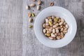 Salted roasted pistachios Royalty Free Stock Photo