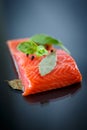 Salted salmon fillets Royalty Free Stock Photo