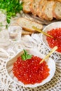 Salted salmon roe red caviar Royalty Free Stock Photo