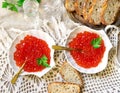 Salted salmon roe red caviar Royalty Free Stock Photo